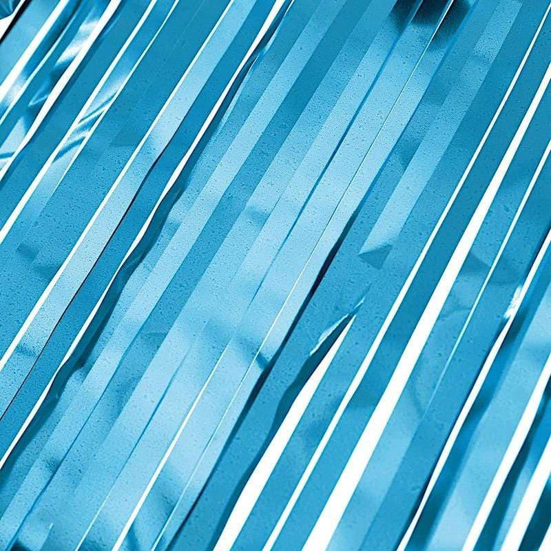 9 ft x 30" Disposable Metallic Foil Fringe Table Skirt