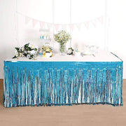 9 ft x 30" Disposable Metallic Foil Fringe Table Skirt