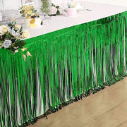 9 ft x 30" Disposable Metallic Foil Fringe Table Skirt