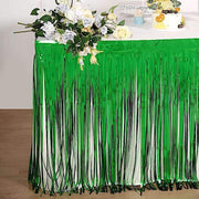 9 ft x 30" Disposable Metallic Foil Fringe Table Skirt