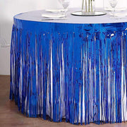 9 ft x 30" Disposable Metallic Foil Fringe Table Skirt