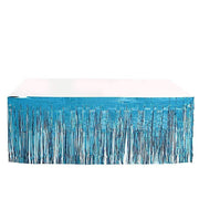 9 ft x 30" Disposable Metallic Foil Fringe Table Skirt SKT_PVC01_024