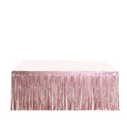 9 ft x 30" Disposable Metallic Foil Fringe Table Skirt SKT_PVC01_080