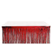 9 ft x 30" Disposable Metallic Foil Fringe Table Skirt SKT_PVC01_RED