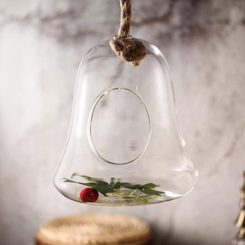 9" tall Glass Bell Floating Terrarium - Clear GLAS_RND11_9_CLR