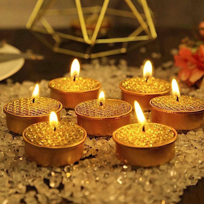 9 Tealight Unscented Candles Wedding Centerpieces