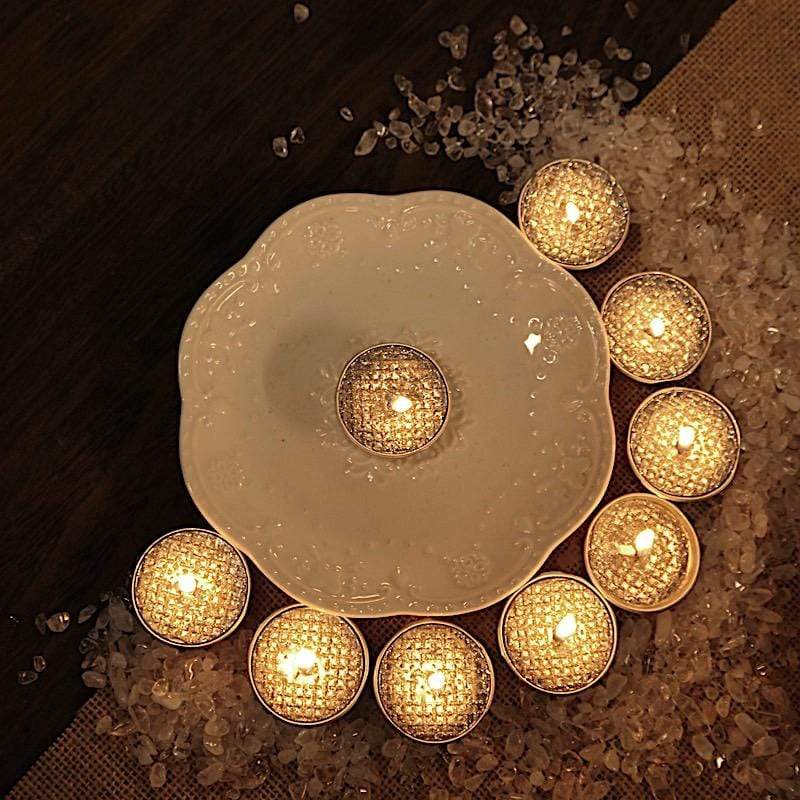 9 Tealight Unscented Candles Wedding Centerpieces