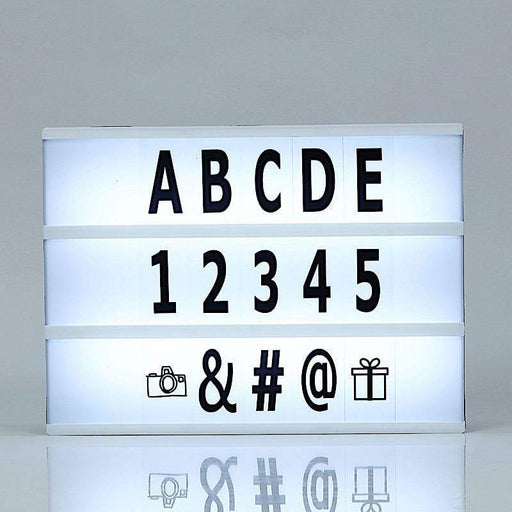 9" x 12" LED Lightbox Marquee Signs Light Up Letter Board - Cool White WOD_METLTR04_WHT