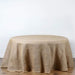 90" Burlap Round Tablecloth - Natural Brown TAB_JUTE_90_NAT