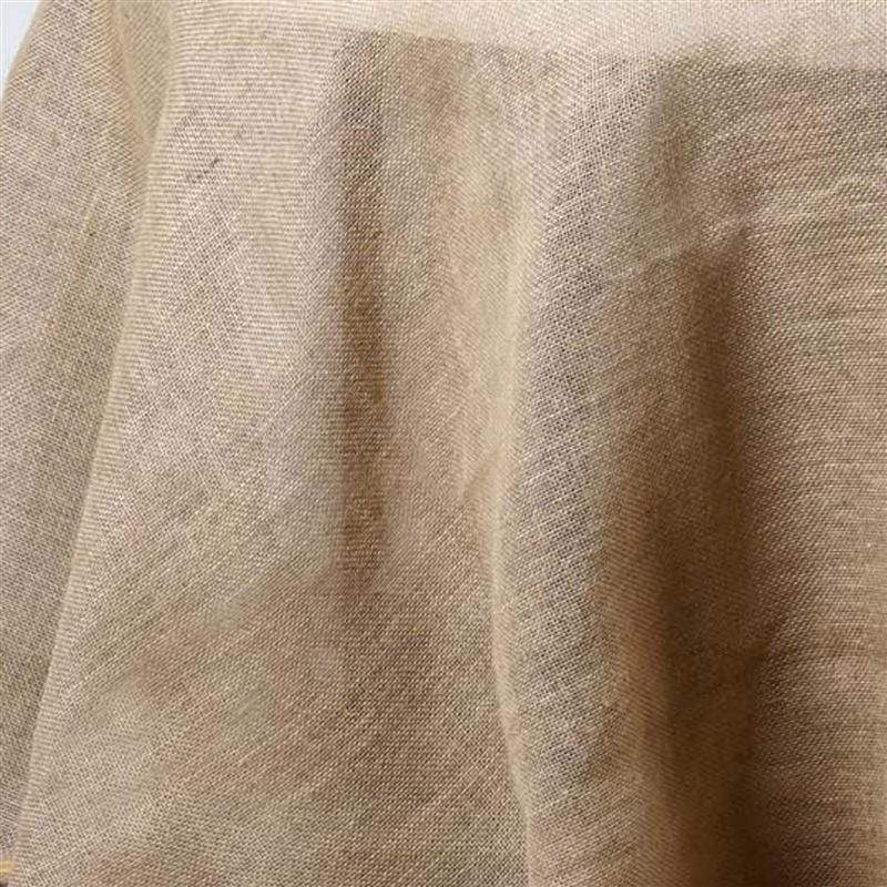 90" Burlap Round Tablecloth - Natural Brown TAB_JUTE_90_NAT