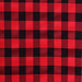 90" Checkered Gingham Polyester Round Tablecloth - Black and Red TAB_CHK90_BLKRED