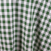 90" Checkered Gingham Polyester Round Tablecloth - Green and White TAB_CHK90_GRN