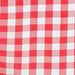 90" Checkered Gingham Polyester Round Tablecloth - Red and White TAB_CHK90_RED