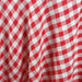 90" Checkered Gingham Polyester Round Tablecloth - Red and White TAB_CHK90_RED