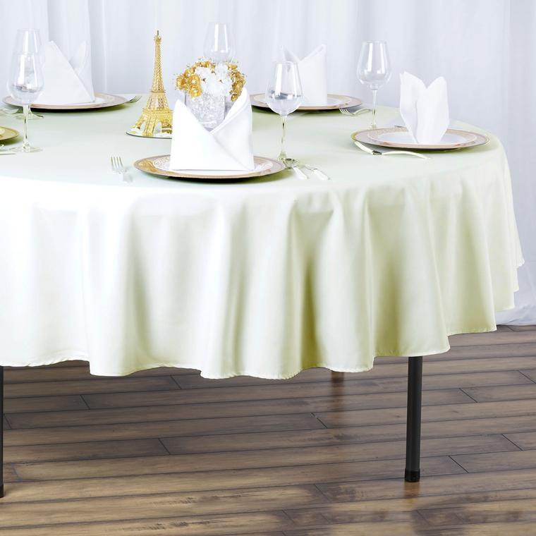 90" Polyester Round Tablecloth Wedding Party Table Linens