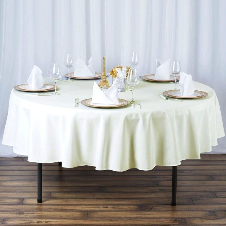 90" Polyester Round Tablecloth Wedding Party Table Linens