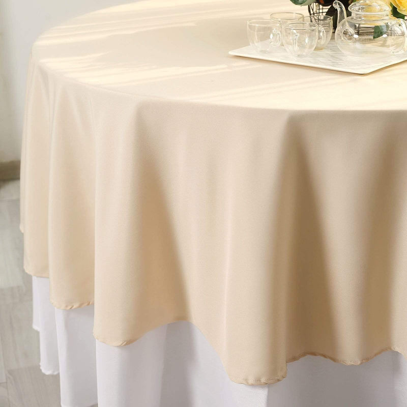 90" Polyester Round Tablecloth Wedding Party Table Linens
