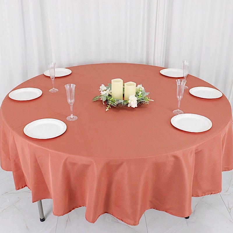 90" Polyester Round Tablecloth Wedding Party Table Linens
