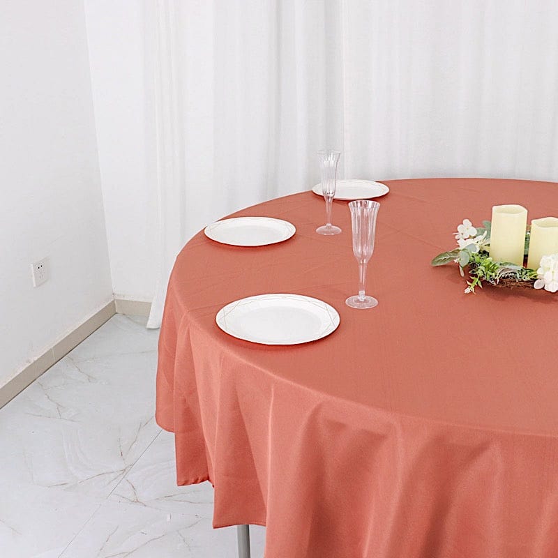 90" Polyester Round Tablecloth Wedding Party Table Linens