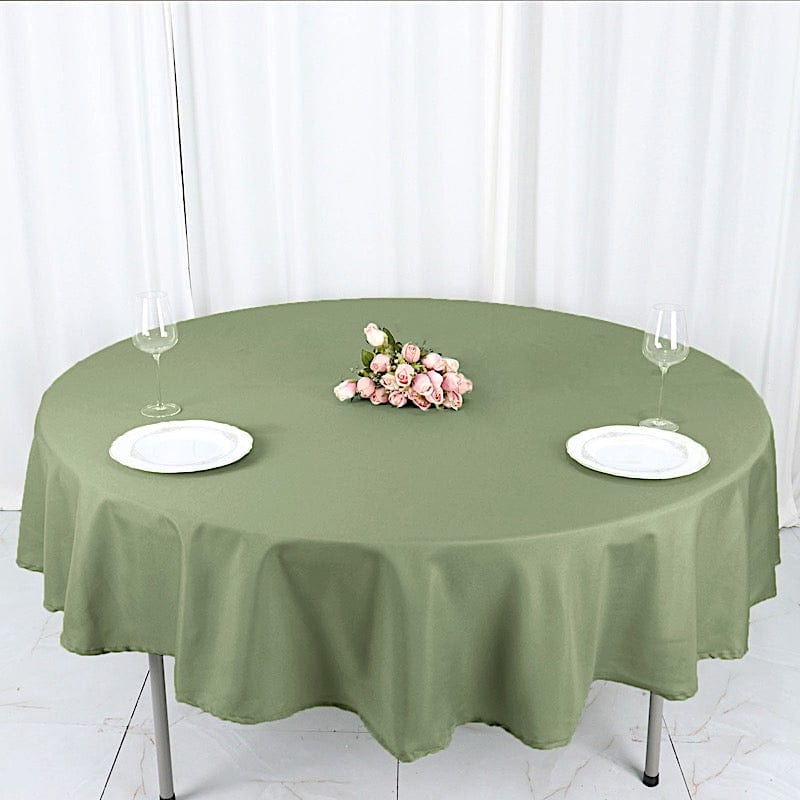 90" Polyester Round Tablecloth Wedding Party Table Linens