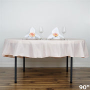 90" Polyester Round Tablecloth Wedding Party Table Linens TAB_90_046_POLY