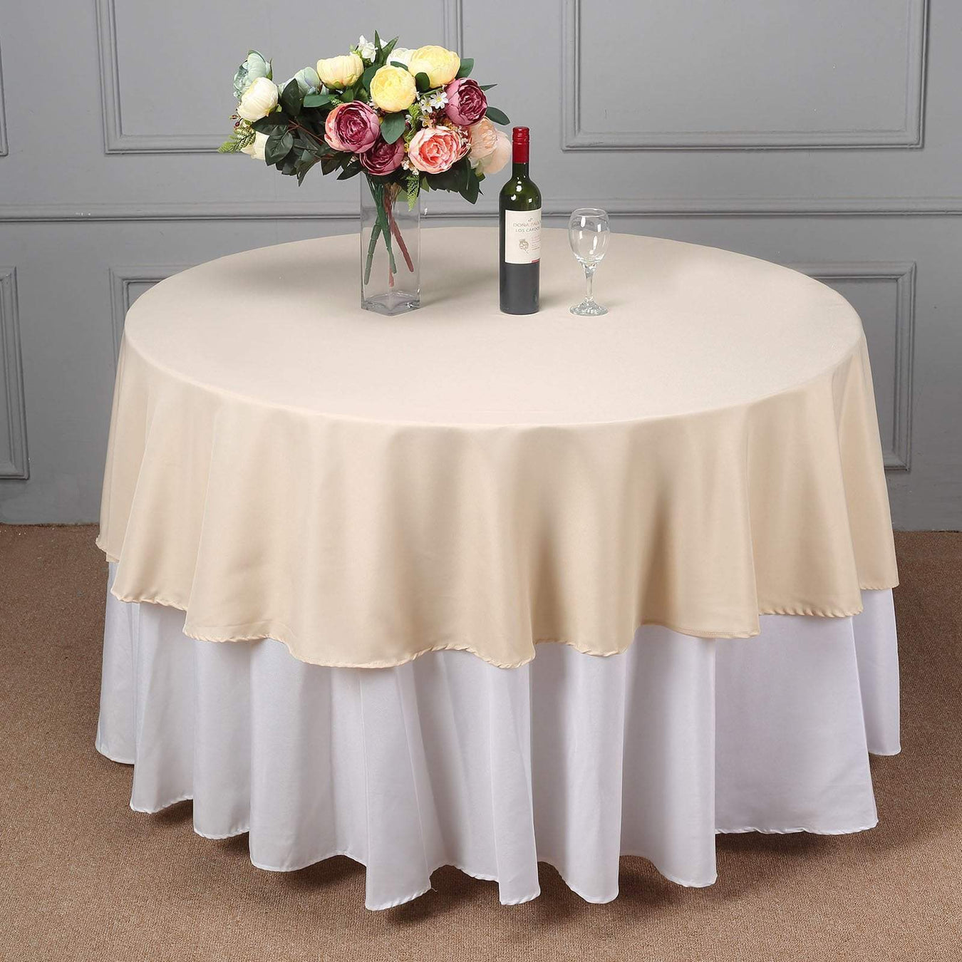 90 inches Round Polyester Tablecloths