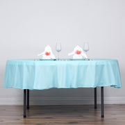 90" Polyester Round Tablecloth Wedding Party Table Linens TAB_90_BLUE_POLY