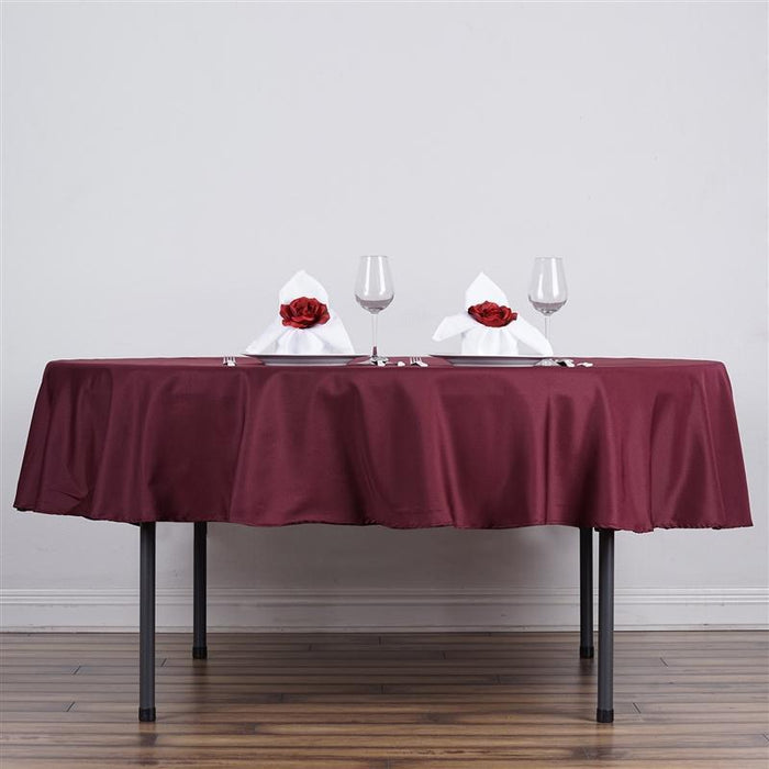 90" Polyester Round Tablecloth Wedding Party Table Linens TAB_90_BURG_POLY