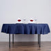 90" Polyester Round Tablecloth Wedding Party Table Linens TAB_90_NAVY_POLY