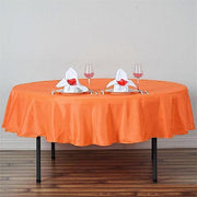 90" Polyester Round Tablecloth Wedding Party Table Linens TAB_90_ORNG_POLY