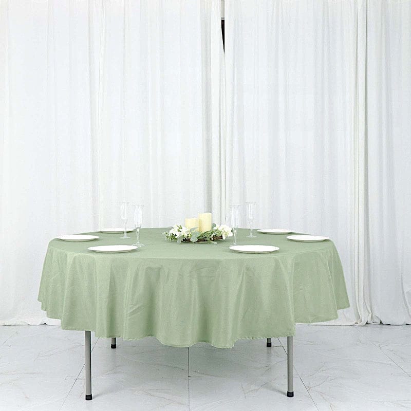 90" Polyester Round Tablecloth Wedding Party Table Linens TAB_90_SAGE_POLY