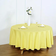 90" Polyester Round Tablecloth Wedding Party Table Linens TAB_90_YEL_POLY