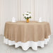 90" Round Faux Burlap Polyester Tablecloth - Natural TAB_JUTE03_90_NAT