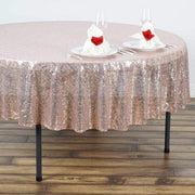 90" Round Sequin Tablecloth - Blush TAB_02_90_046
