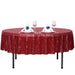 90" Round Sequin Tablecloth - Burgundy TAB_02_90_BURG