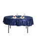 90" Satin Round Tablecloth Wedding Party Table Linens - Navy Blue TAB_STN90_NAVY