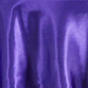 90" Satin Round Tablecloth Wedding Party Table Linens - Purple TAB_STN90_PURP
