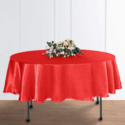 90" Satin Round Tablecloth Wedding Party Table Linens - Red TAB_STN90_RED