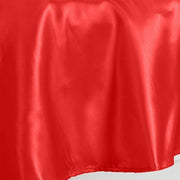 90" Satin Round Tablecloth Wedding Party Table Linens - Red TAB_STN90_RED