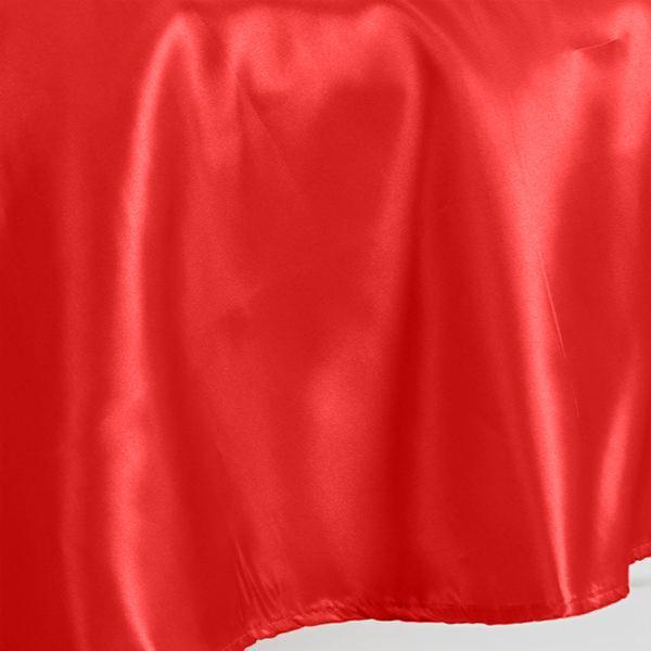 90" Satin Round Tablecloth Wedding Party Table Linens - Red TAB_STN90_RED