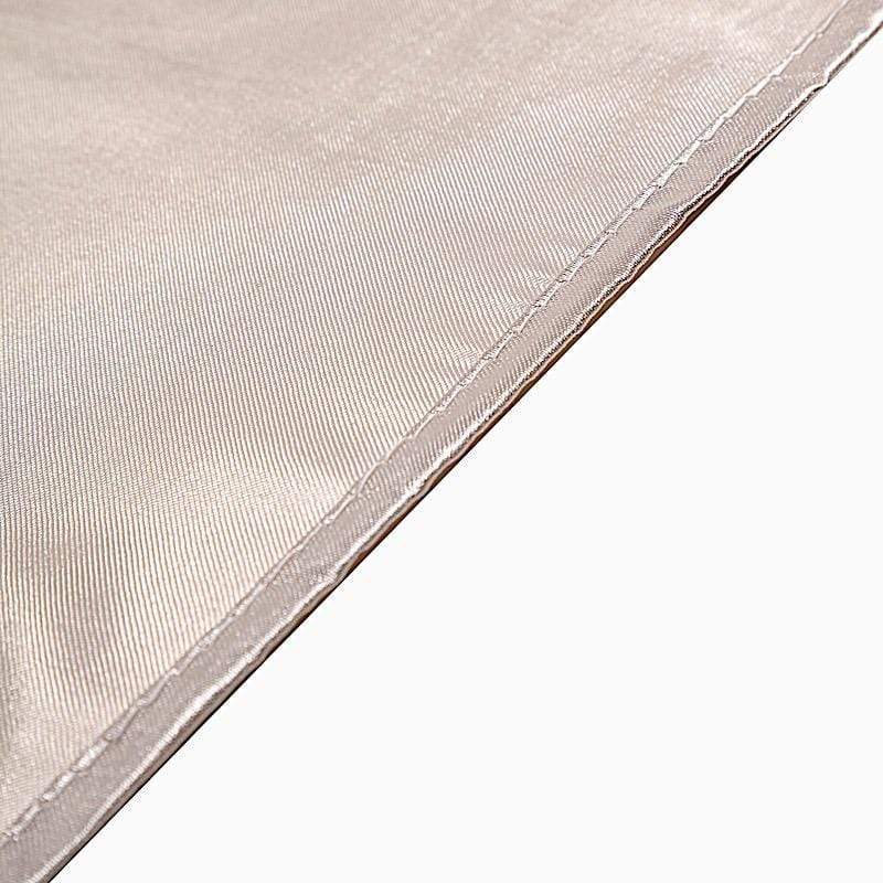 90" Satin Round Tablecloth Wedding Party Table Linens - Beige TAB_STN90_081