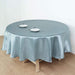 90" Satin Round Tablecloth Wedding Party Table Linens - Dusty Blue TAB_STN90_086