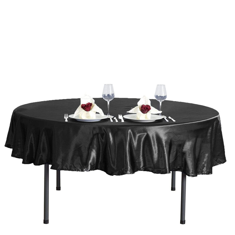 90" Satin Round Tablecloth Wedding Party Table Linens