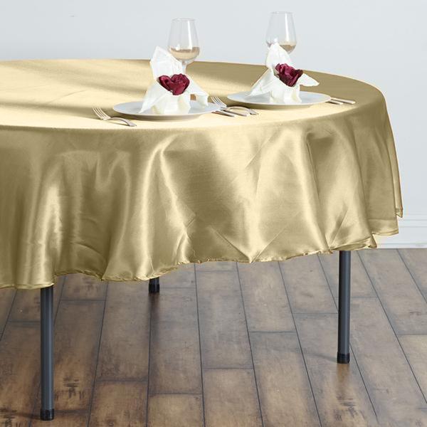 90" Satin Round Tablecloth Wedding Party Table Linens