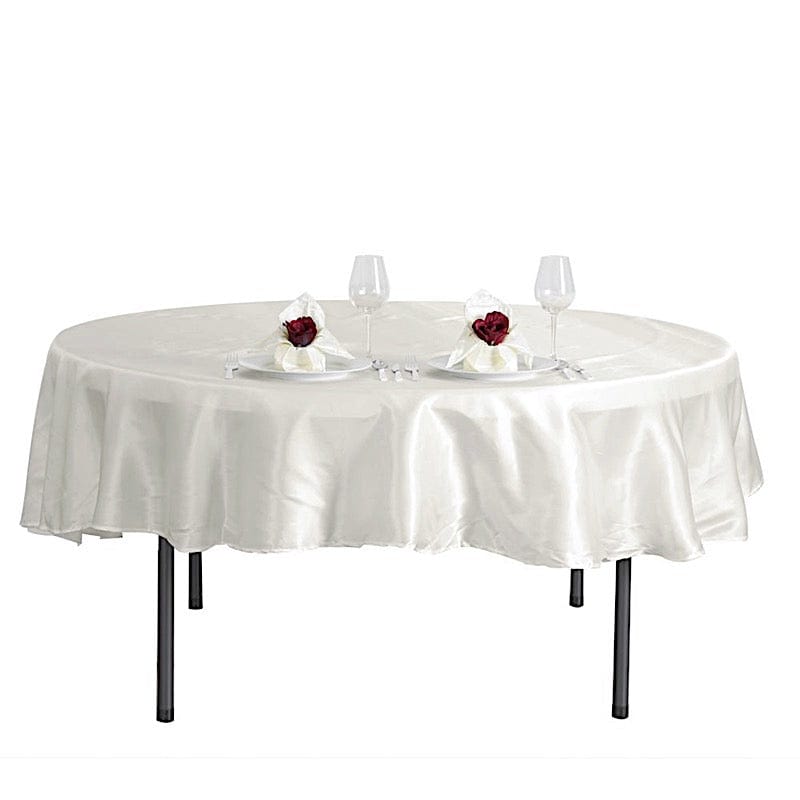 90" Satin Round Tablecloth Wedding Party Table Linens
