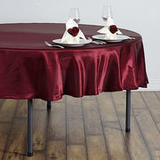 90" Satin Round Tablecloth Wedding Party Table Linens