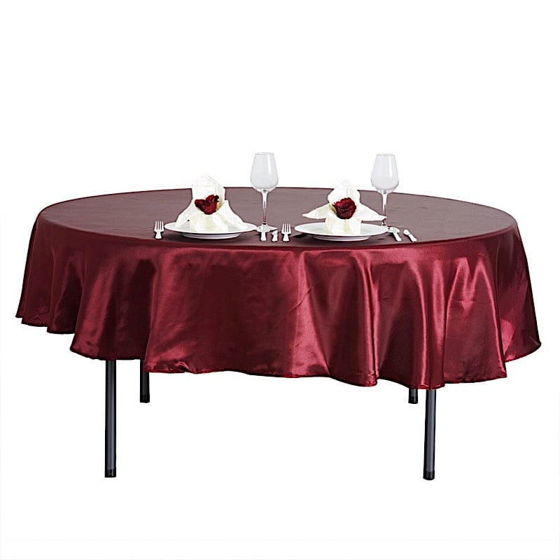 90" Satin Round Tablecloth Wedding Party Table Linens