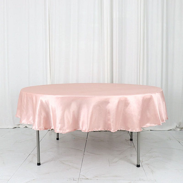 90" Satin Round Tablecloth Wedding Party Table Linens TAB_STN90_080