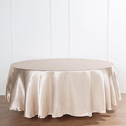 90" Satin Round Tablecloth Wedding Party Table Linens - Beige TAB_STN90_081