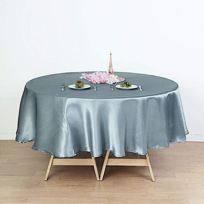 90" Satin Round Tablecloth Wedding Party Table Linens TAB_STN90_086